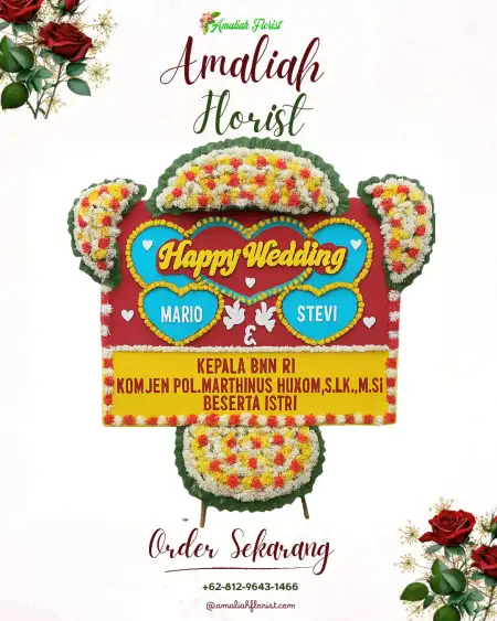 Papan Bunga Pernikahan Balad